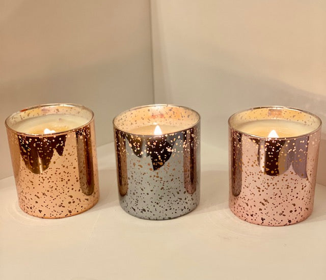 9 oz Copper Mercury Glass Candle